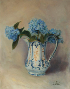 Hydrangea in Antique Straffordshire Pitcher